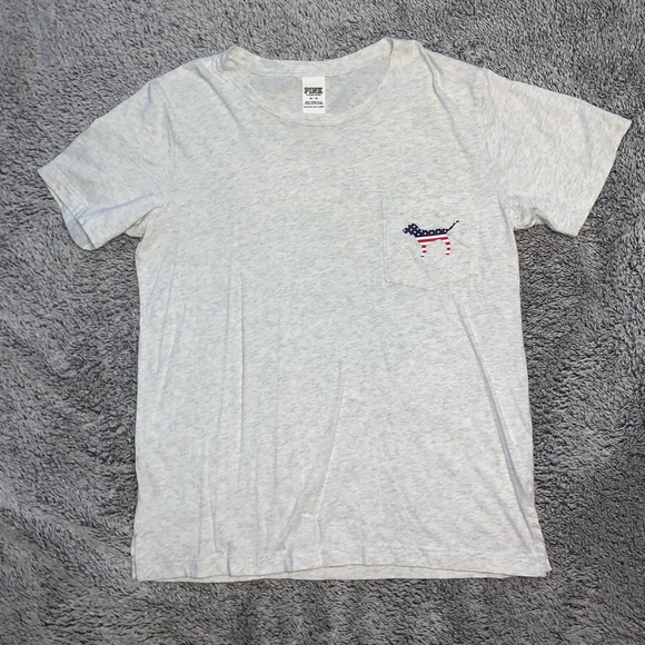 PINK - Size M - American Flag Pattern w/ Dog Logo - Picture 1 of 3